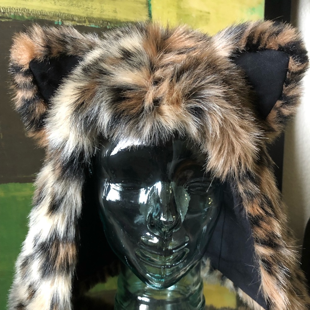 Leopard SpiritHood Hat Scarf Combo
